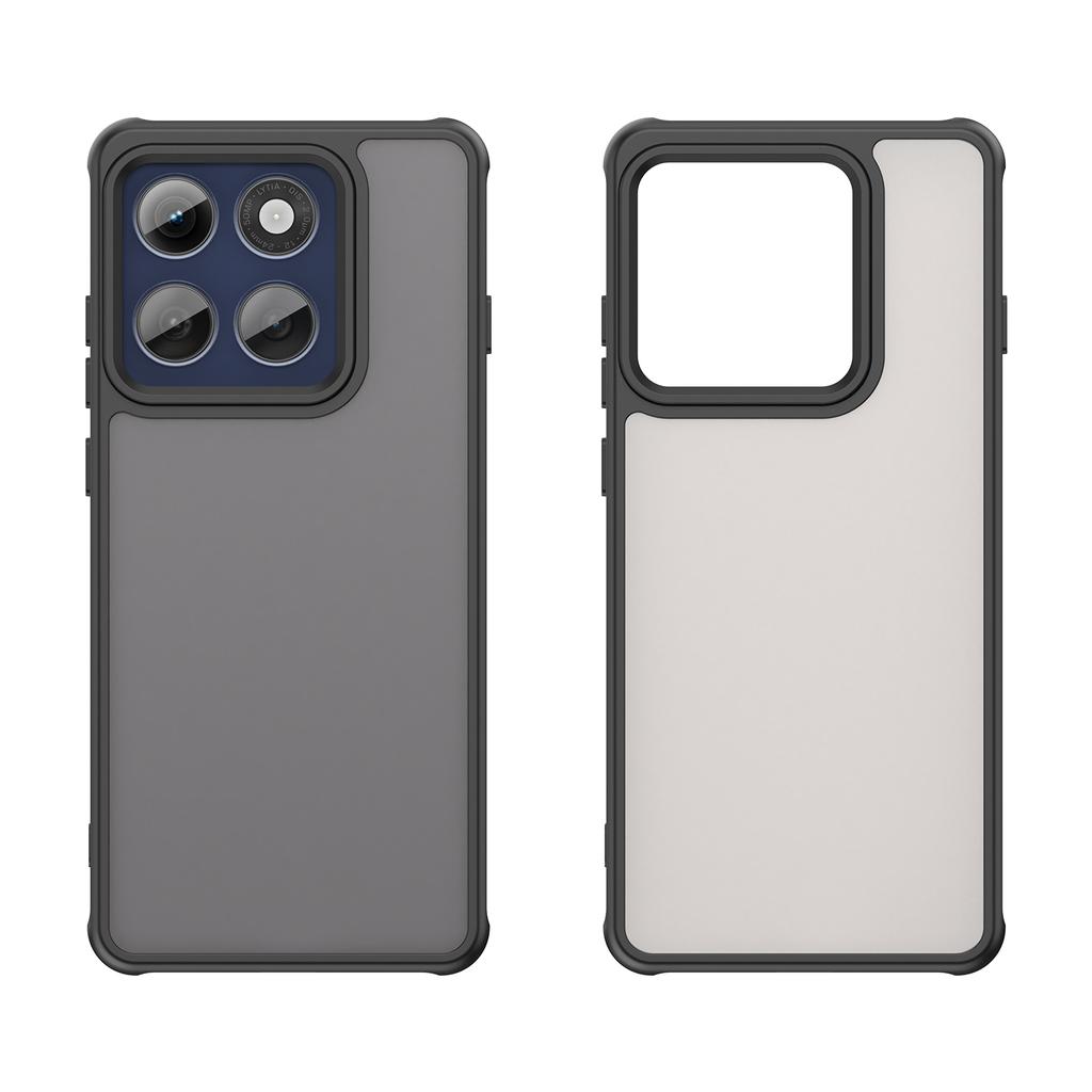 For Motorola Edge 60 Pro 5G Case Drop Proof Airbags Frosted Translucent PC+TPU Phone Back Cover