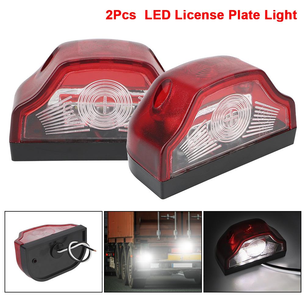 3 светодиодные номерные лампы, водонепроницаемые E9 для грузовых автомобилей с прицепом, белый свет 12 В-24 В, освещение номерного знака автомобиля