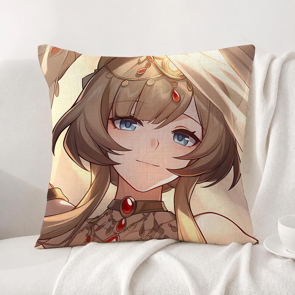 Game Genshin Impact Sandrone Cushion Cover Natural Linen Pillowcase Set AllinOne Decor Cushion Cover for Sofa Bedroom Chair