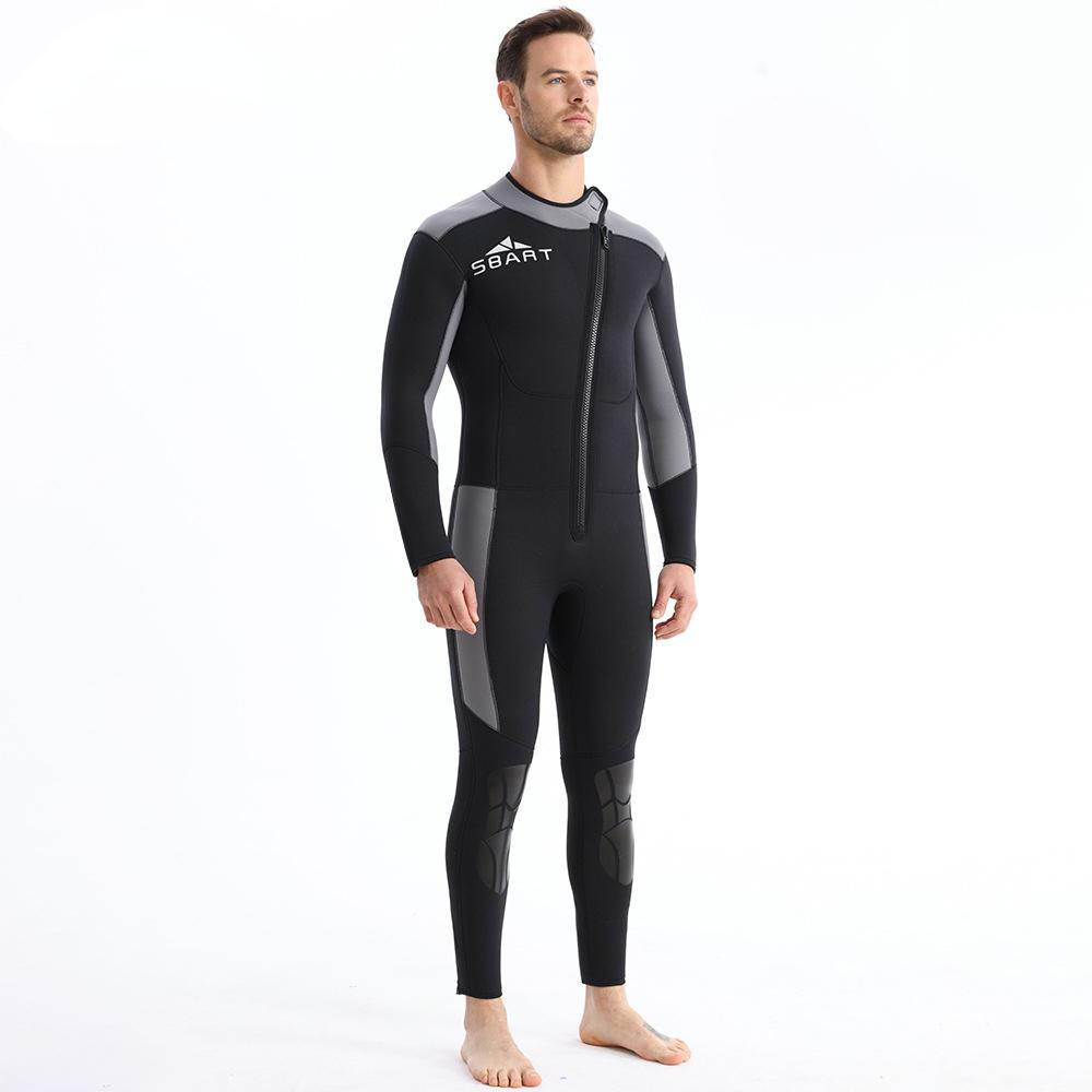 Новый цельный неопреновый гидрокостюм 1,5 мм, зимний мужской гидрокостюм с длинными рукавами, предотвращающий появление медуз, костюм для подводного плавания
