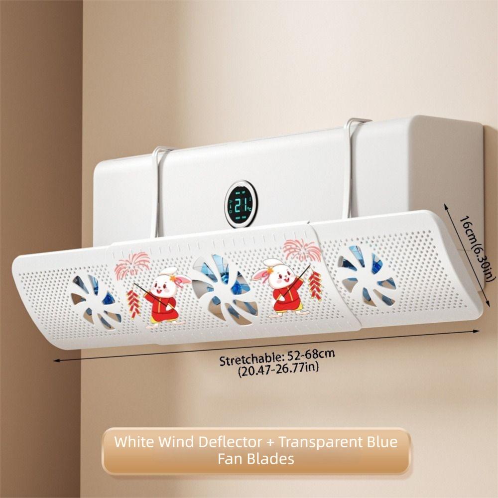 With 3 Fans Adjustable Air Vent Baffle Ceiling Vents Conditioner Baffle AC Vent Baffle  For Bedroom
