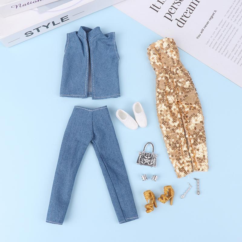 Пальто Хлопковая куртка Зимнее платье Длинная одежда Меховое пальто Аксессуары для кукол Игрушки