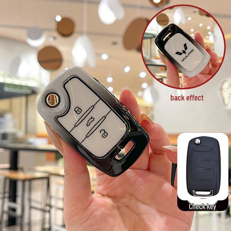 Compatible Metal Key Cover for Wuling Hongguang Mini EV, Macaron, MiniEV Baojun, Gameboy Model 22