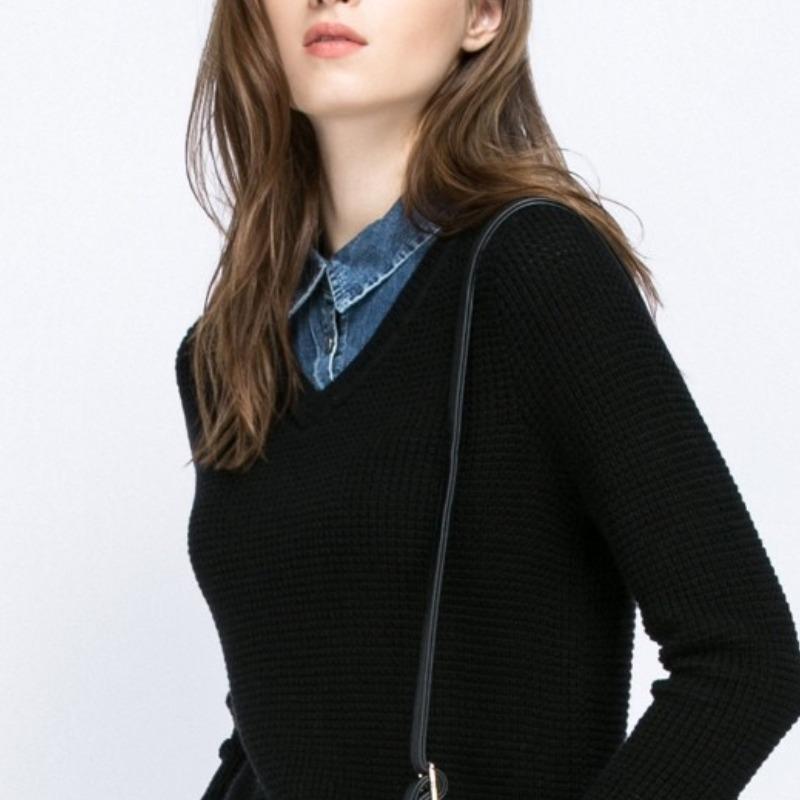 Denim Shirt Fake Collar for Men's and Women's Spring Sweater False Collar Korean Autumn Decorative Pointed Lapel Collar