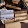 Ретро-конверт для авиапочты и набор канцелярских принадлежностей в европейском стиле из крафт-бумаги с открытками и поздравительными открытками в белом цвете