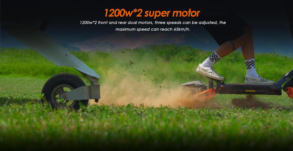 Kukirin G3 Pro Electric Scooter 1200W*2 Motor 52V23.4Ah Battery 65km/h Max Speed 80km Max Range