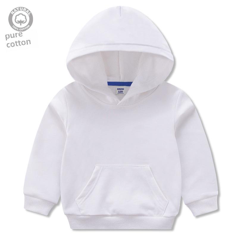 Новая осенняя детская однотонная толстовка с капюшоном - куртка с капюшоном с длинными рукавами для мальчиков и девочек
