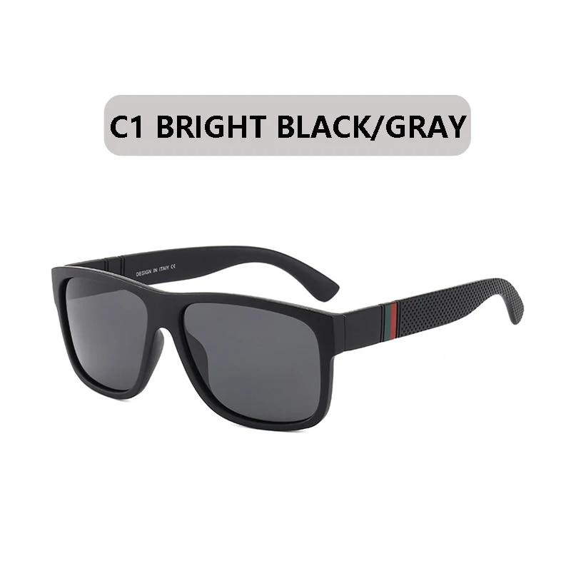 Модные квадратные поляризованные солнцезащитные очки мужские винтажные пластиковые мужские солнцезащитные очки женские стильные черные спортивные оттенки UV400