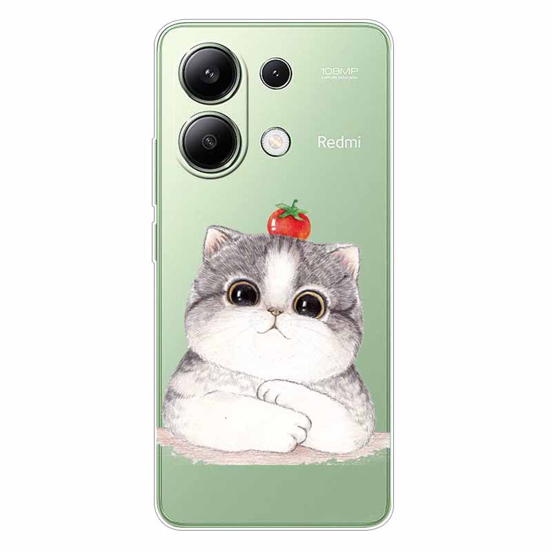 Для Xiaomi Redmi Note 13 4G Чехол ТПУ Прозрачный Мягкий Милый Рисунок Девочки Чехол Для Redmi Note 13 4G Чехол Note13 Прозрачный Силикон