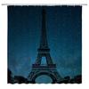 Eiffel Tower Paris Scenery Shower Curtain Vintage Scenery Cherry Blossom Butterfly Polyester Fabric Bath Curtains Bathroom Decor