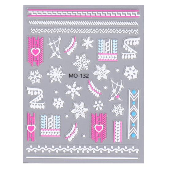 Наклейки для дизайна ногтей с Рождеством, ультратонкие самоклеящиеся, мультяшный снеговик, медведь, снежинка, гном, милые наклейки, аксессуары для маникюра «сделай сам», Новый год, праздник