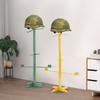 57*57*150cm Iron Gear Stand,Gold/Green Heavy Duty Gear Support Stand Floor Standing for Military Personnel