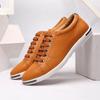 Fashion Men Casual Leather Shoes Fashionable Men Loafers Minimalist Designer Men Breathable Classic Lace Up Sports Board Shoe Luxury