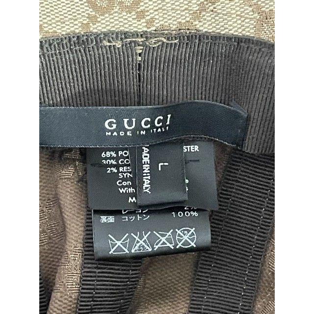 Б/у [Б/у] Шляпа-багет GUCCI Шляпа из канвы GG Сделано в Италии ITALY коричневый L 33962119
