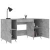 Desk Concrete Grey 140x50x75 cm Wood Based Panel