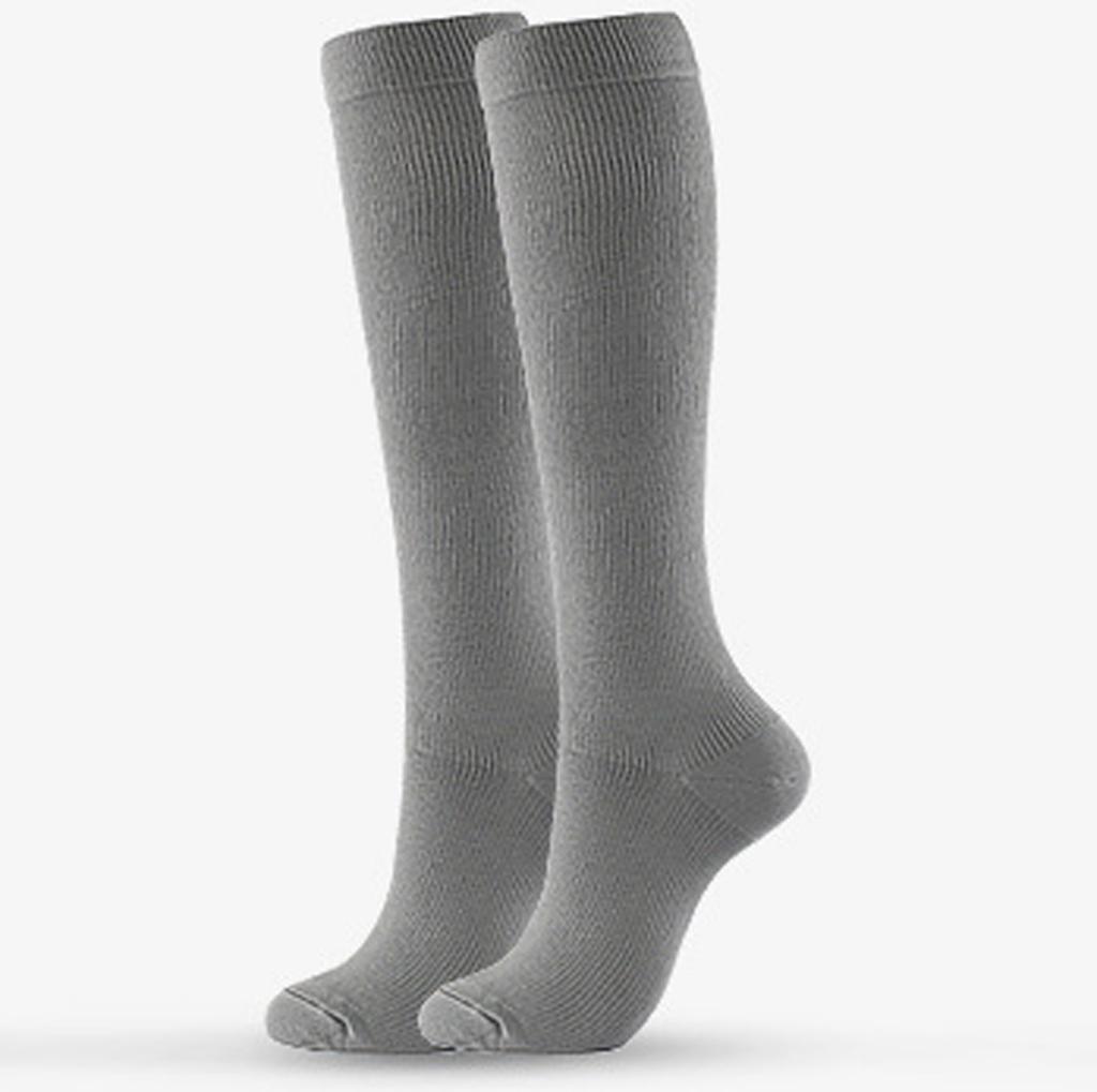 Мужские и женские однотонные нейлоновые длинные компрессионные носки для занятий спортом на открытом воздухе