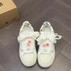Милые оригинальные нишевые ракушки граффити маленькие белые туфли весна и осень новый дизайн кеды повседневная обувь