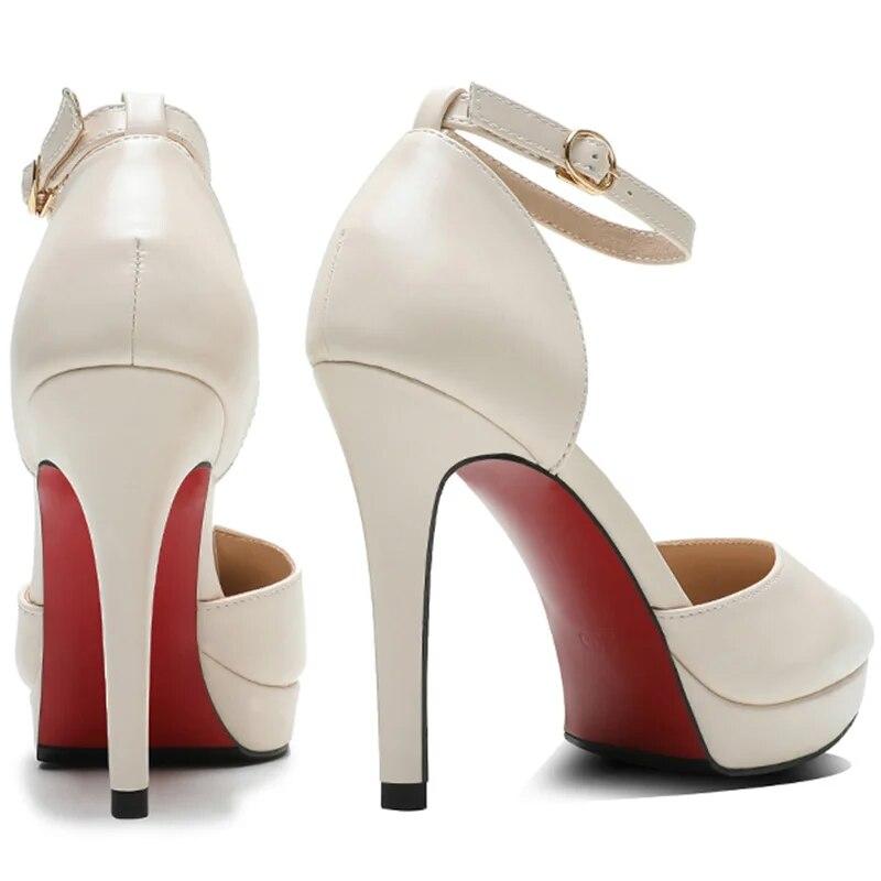 Новые модные женские туфли-лодочки, непромокаемые женские свадебные туфли на платформе с одной линией и пряжкой, с острым носком, на тонком высоком каблуке 10 см