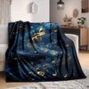 1pc Music Notes Blanket, Lightweight Flannel Throw Blanket for Sofa, Bed, Travel, Camping, Living Room, Office, Couch, Chair, and Bed