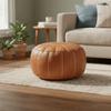 Pumpkin Shaped Footstool Seat Bag Unstuffed Pouf Cushion Cover Clothing Storage Bags  Footrest