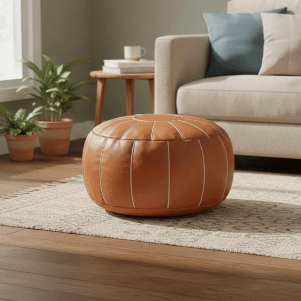 Pumpkin Shaped Footstool Seat Bag Unstuffed Pouf Cushion Cover Clothing Storage Bags Footrest