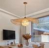 E27 Bamboo Hand Woven Chandelier Multi-size Shade Pendant Light Handmade Hanging LED Bamboo Lamp for Home Decoration