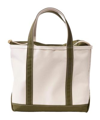 LL Bean Лодочная сумка-тоут на молнии, Regular, Цвет: Antique Olive, 1000199490, Сумка, Верхняя, Средняя, Зеленая,
