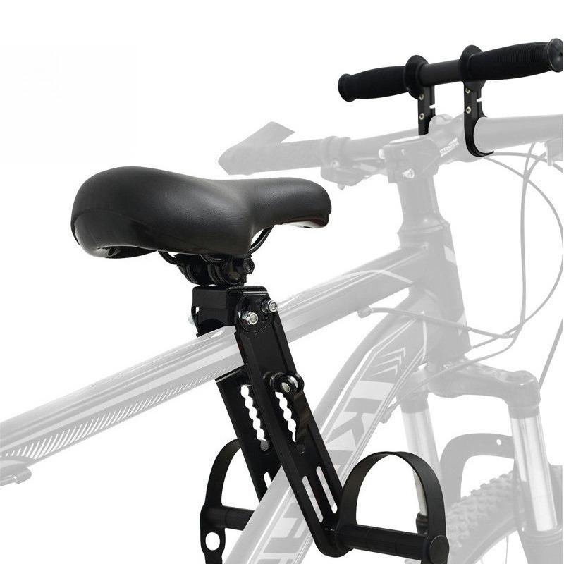 Безопасное детское велосипедное сиденье Велосипедное переднее детское сиденье Уличное детское седло Педали поддержки Спинка Велосипедное сиденье