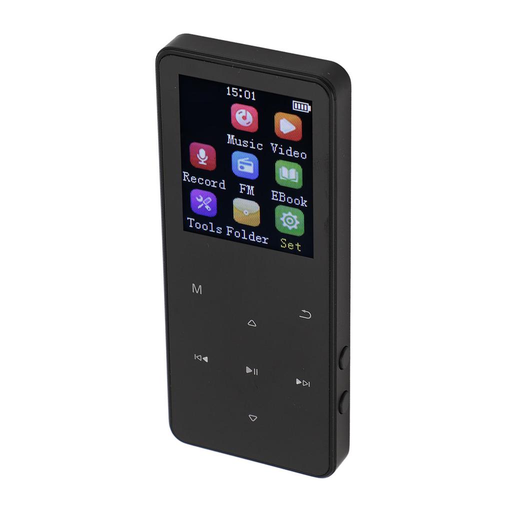 Bluetooth MP3 Player 1.8inch Touchscreen Built In Speaker Support 128GB Memory Card Shuffle Single Loop Portable Music