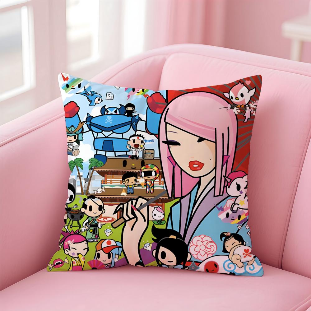 Чехол для подушки T-Tokidoki для дома и автомобиля, многоцелевой чехол для подушки - Двусторонний, Мягкий и прочный для ежедневного использования
