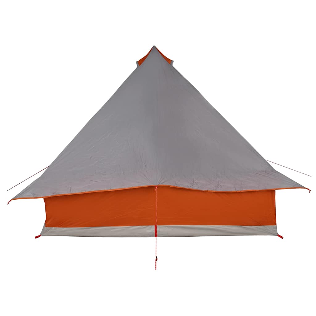 Tipi Tent with Roof in Grey and Orange 358 x 296 x 258 cm Taffeta