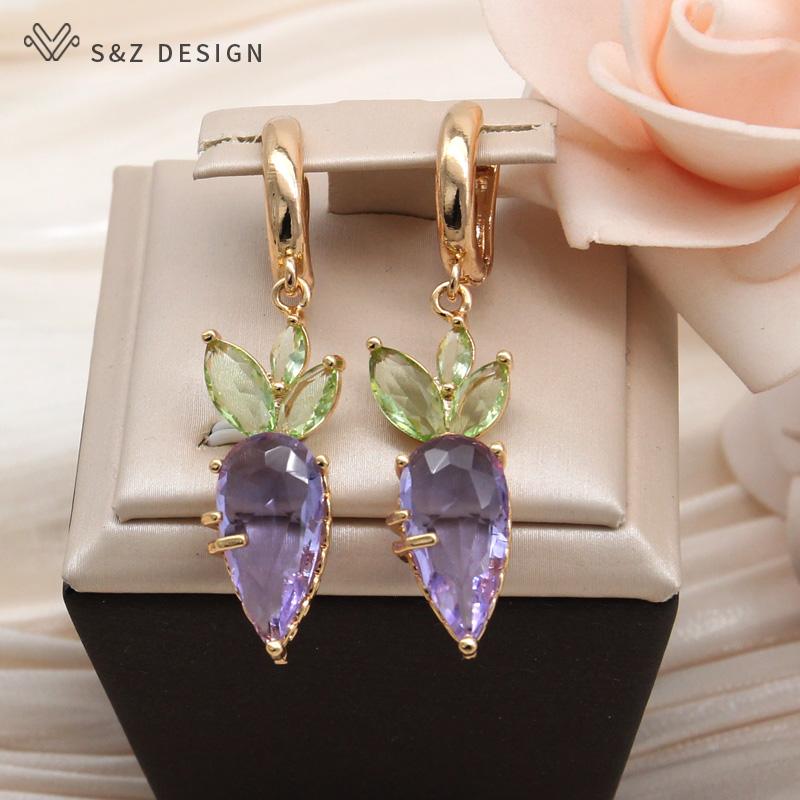 Fashion Lovely Vegetable Eardrop Colored Radish Drop Earrings For Women Jewelry Girls Daily Accessories Gift