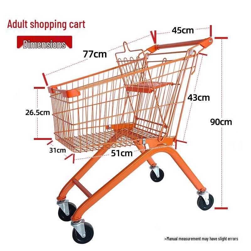 Foldable Stair-Climbing Metal Shopping Cart