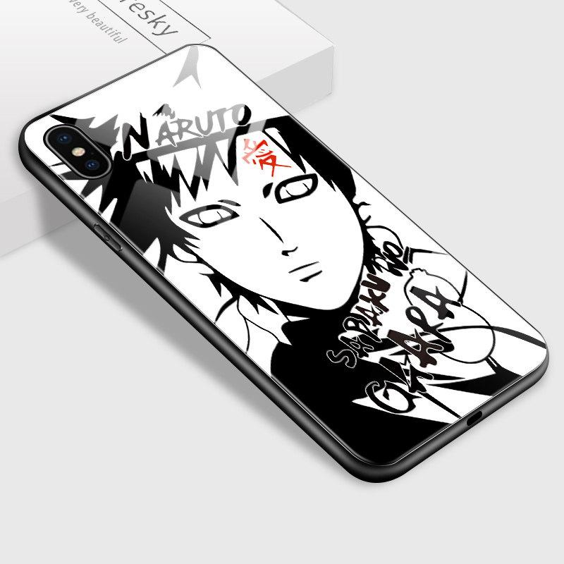 Чехол для телефона из закаленного стекла для iPhone Samsung Galaxy Infinix, ТПУ с мягким краем, модные противоударные чехлы с узорами японского аниме