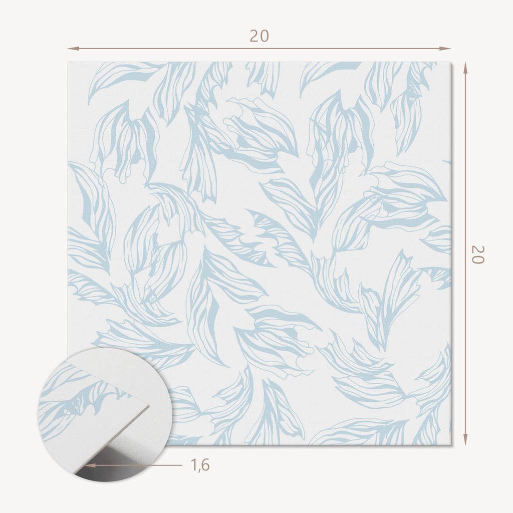 Vinyl Tiles with Pattern for the Living Room Self-Adhesive Delicate Leaf Pattern 20x20x20 cm