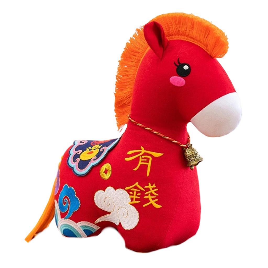 Horse Year Mascot Doll Folk Flower Cloth Horse Doll Fabric Horse Doll Plush Toy Gift