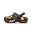 Classic Platform Clog Graffiti Awakening Comfortable Versatile Three-dimensional Flower Hole Shoes Unisex Black