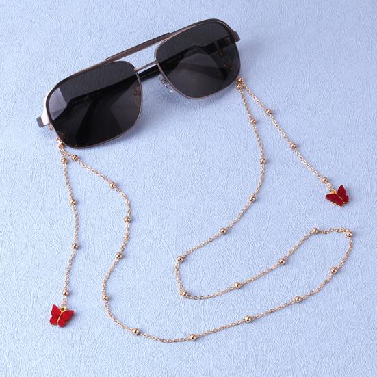 Eyewear Chain Nice-looking Simple Style Lightweight Eyeglass Chain Lady Glasses Lanyard with Butterfly Decor Glasses Chain Daily Wear