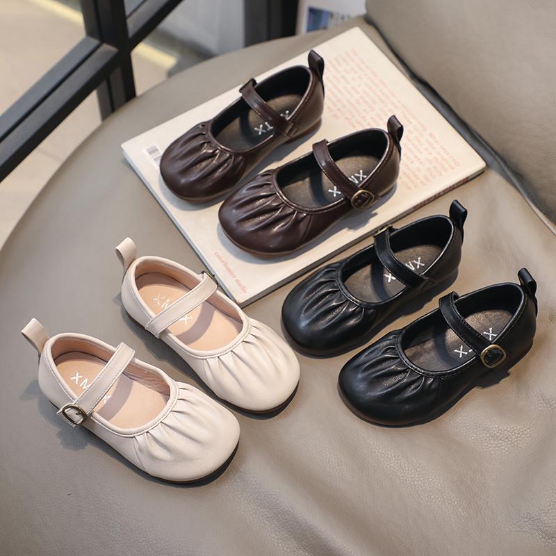 Children's Casual Moccasins Shoes Girls Solid Color Elastic Shoes Fashion Kids Princess Flats Shoes Size 26-36 Spring Autumn