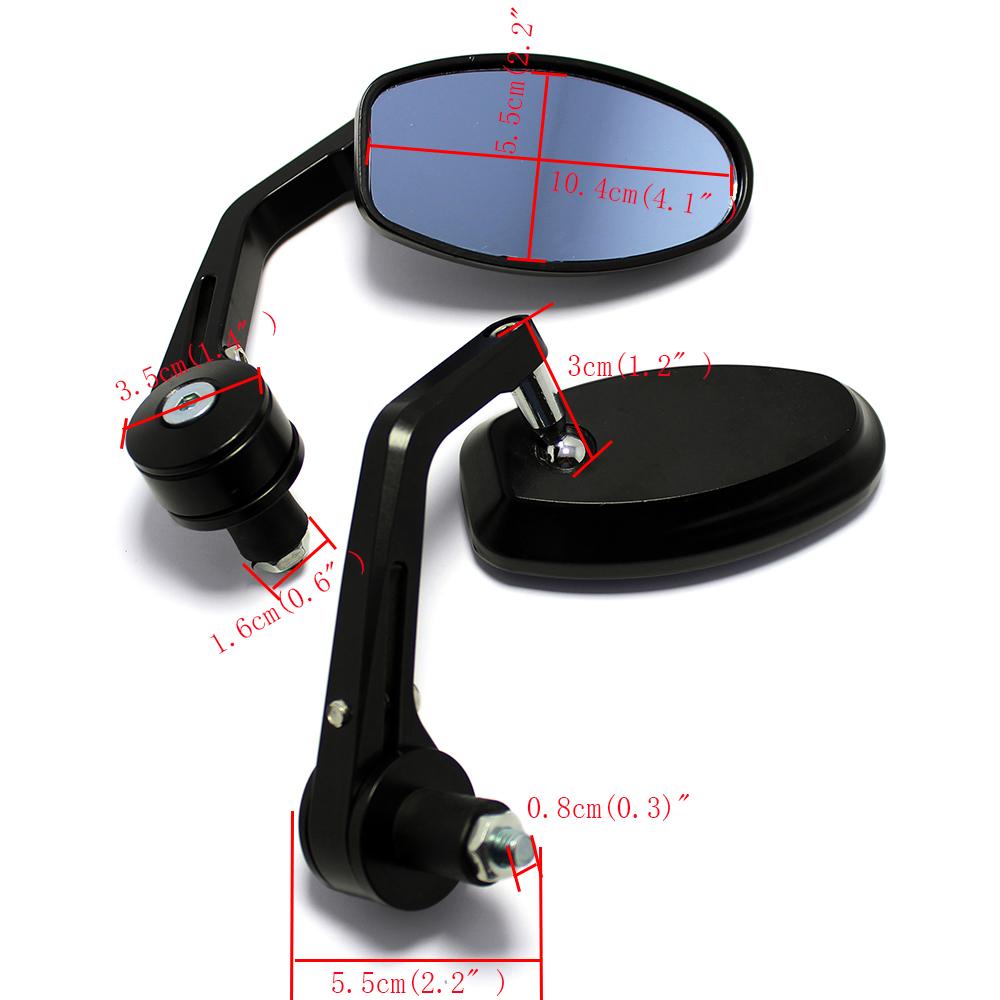 7/8 ''22 мм мотоцикл Cruiser Chopper ATV алюминиевый конец стержня боковое зеркало заднего вида для Ducati Aprilia Victory