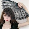 Folding Fan Exquisite Retro Smooth Opening Lolita Folding Lace Fan Outdoor Supply