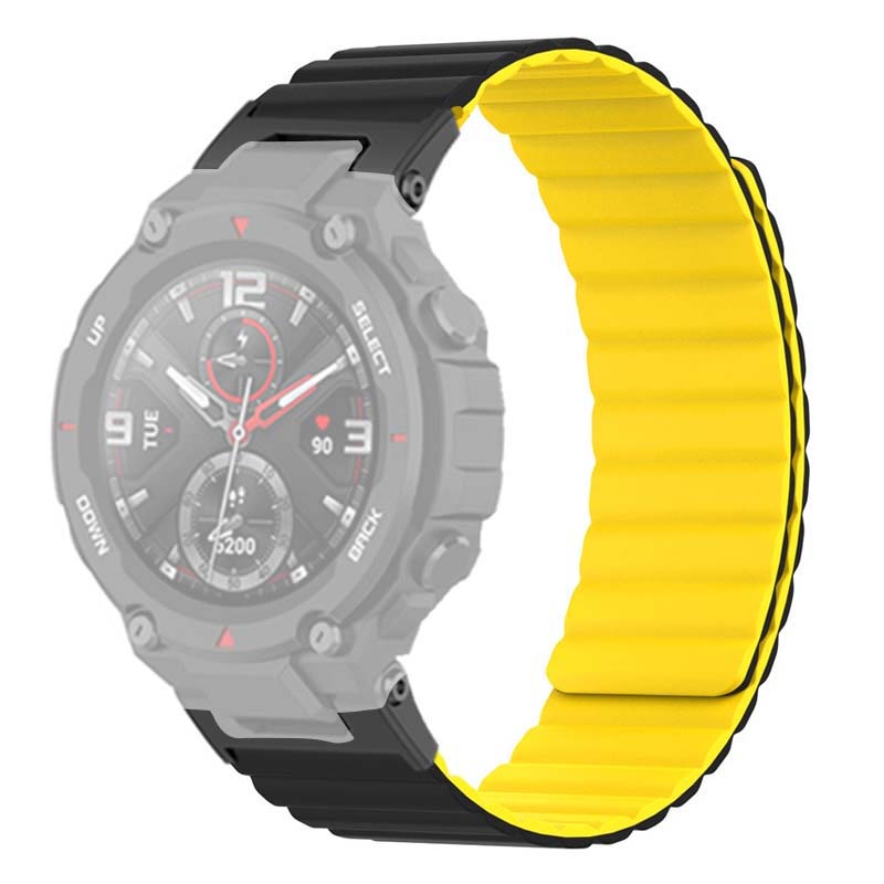 For Huami Amazfit T-Rex/T-Rex Pro Silicone Watch Strap Magnetic Smartwatch Band