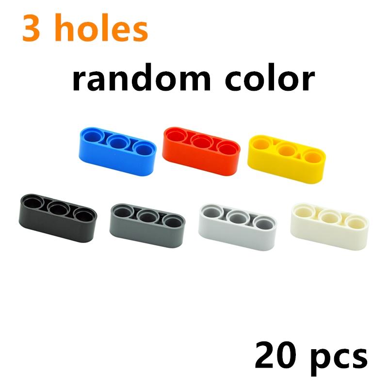 Технические строительные блоки с отверстием, объемные толстые кирпичи, комбинация с шипами, длинная балка, L-образные игрушки, высокотехнологичные детали 87087 3701 3703