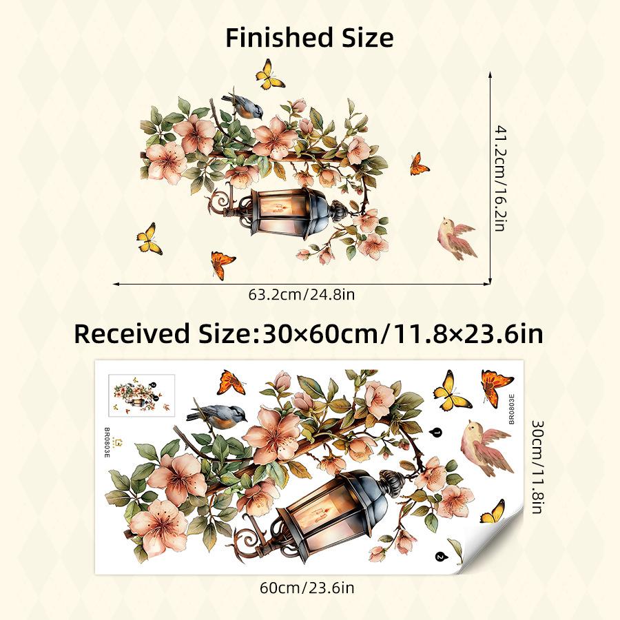 Двусторонняя красочная наклейка на стену с изображением бабочек и цветов, электростатическая паста, паста для оконного стекла, видимая декоративная наклейка на стену