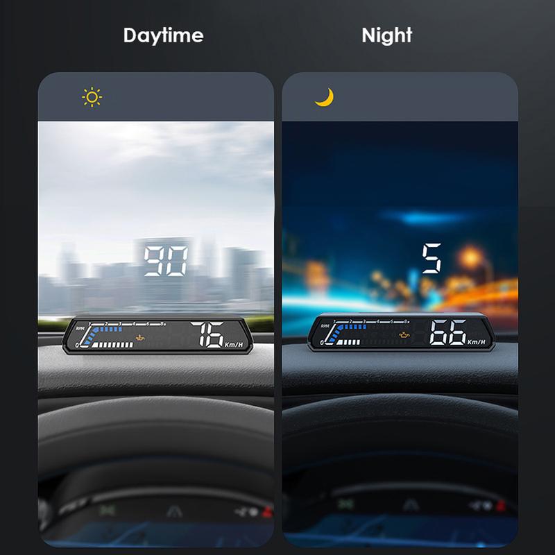 New Car OBD2 HUD Turbo Boost CVT Oil Temp. Water Temp. Fuel Consumption Unique Dual-screen Stand Plus Windshield Projector