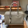 Сумка Victoria Baotou Layer TC Leather Boston Bag для поездок на работу и обратно, легкая, большой емкости