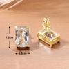 Huitan Stylish Women Stud Earrings Simple Design Versatile Daily Party Accessories Inlaid Shining CZ Wedding Charming Jewelry