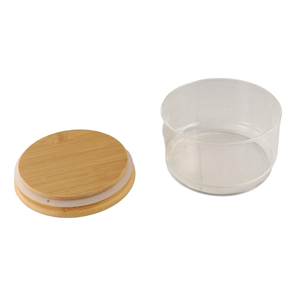 Modern Design Lid Fresh Salad Bowl Durable Stackable Stacking Tea Jars Easy To clean Bamboo Cover Airtight Snack Bin Fruit