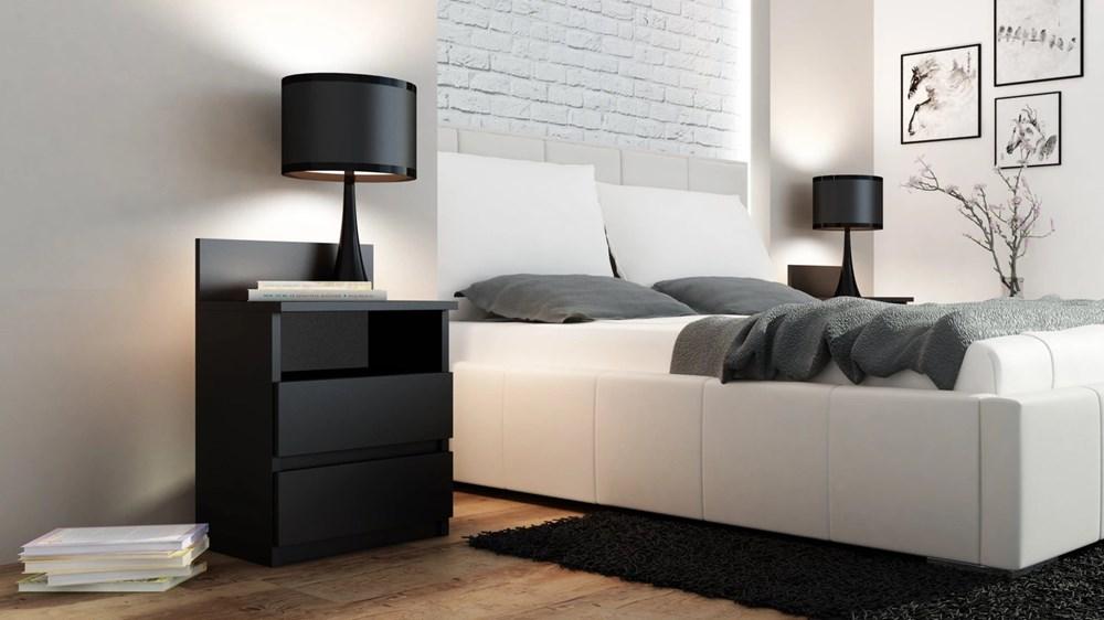 BEDSIDE TABLE BEDROOM MALWA M1 BLACK