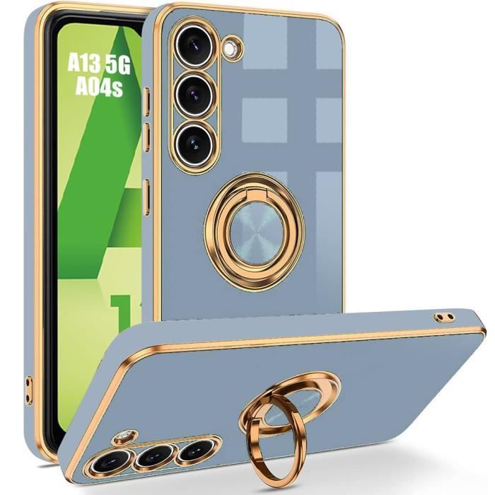 Case - BOOLING - for Samsung Galaxy A13 5G/A04s - Shockproof - Liquid Silicone - Rotating Ring
